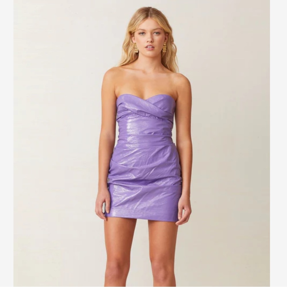 Bec & Bridge Purple Wax Mini Dress - New with Taggs